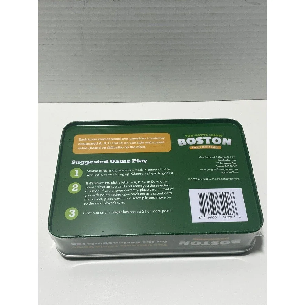 You Gotta Know Boston Sports Trivia Game 125 Cards/500 Questions New Sealed